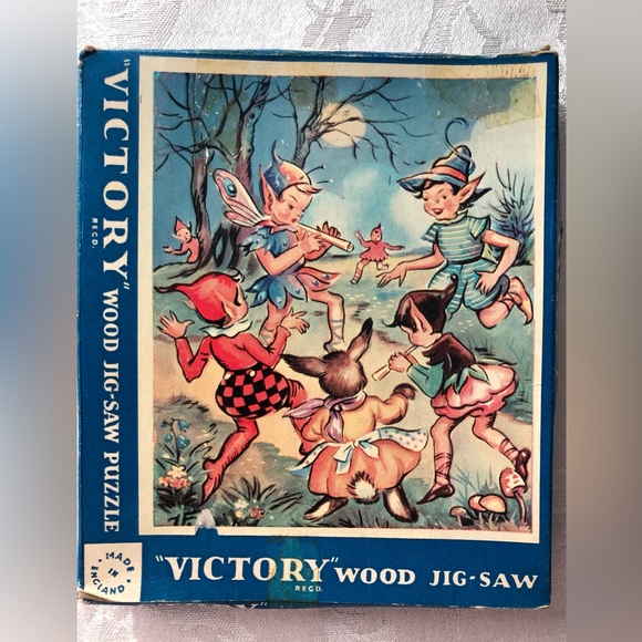 Vintage Victory 1950’s Wood Piece Jig-Saw Two Puzzle Set - Picture 3 of 14